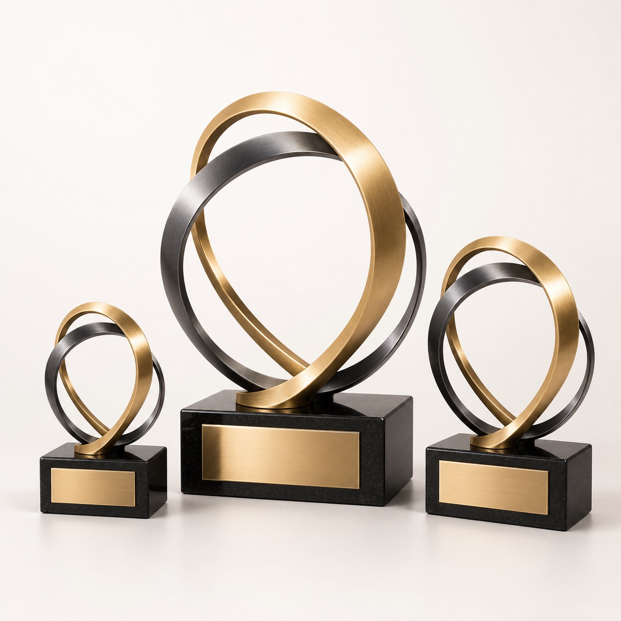 Award điêu khắc kim loại Infinity Orbit Quà Việt