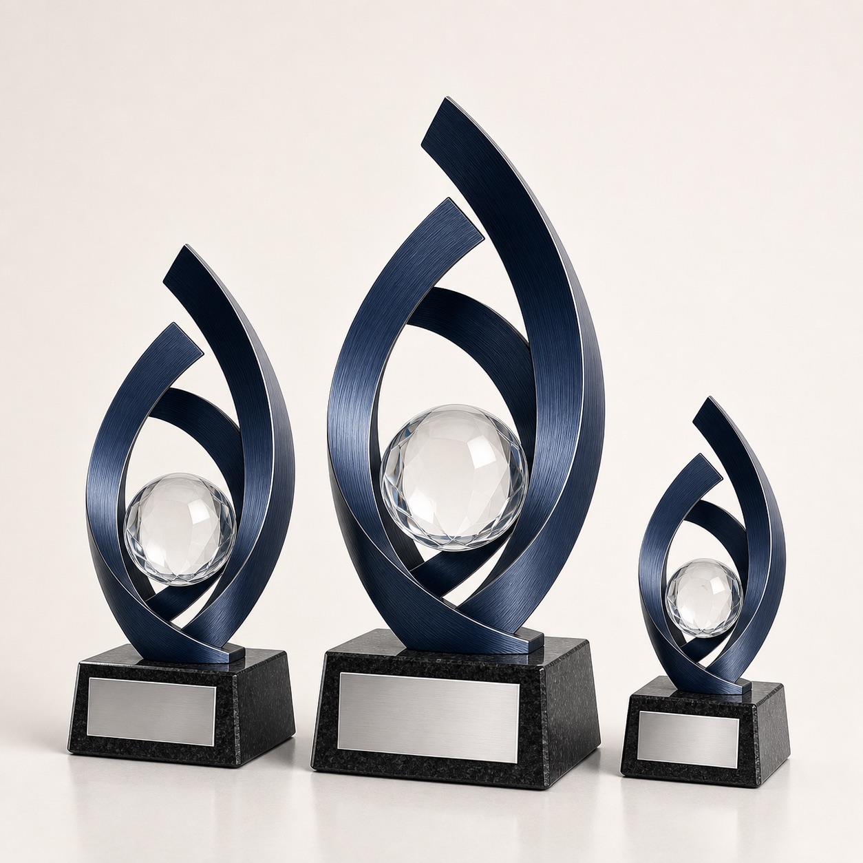 Concept award công nghiệp thép xanh đậm Quà Việt