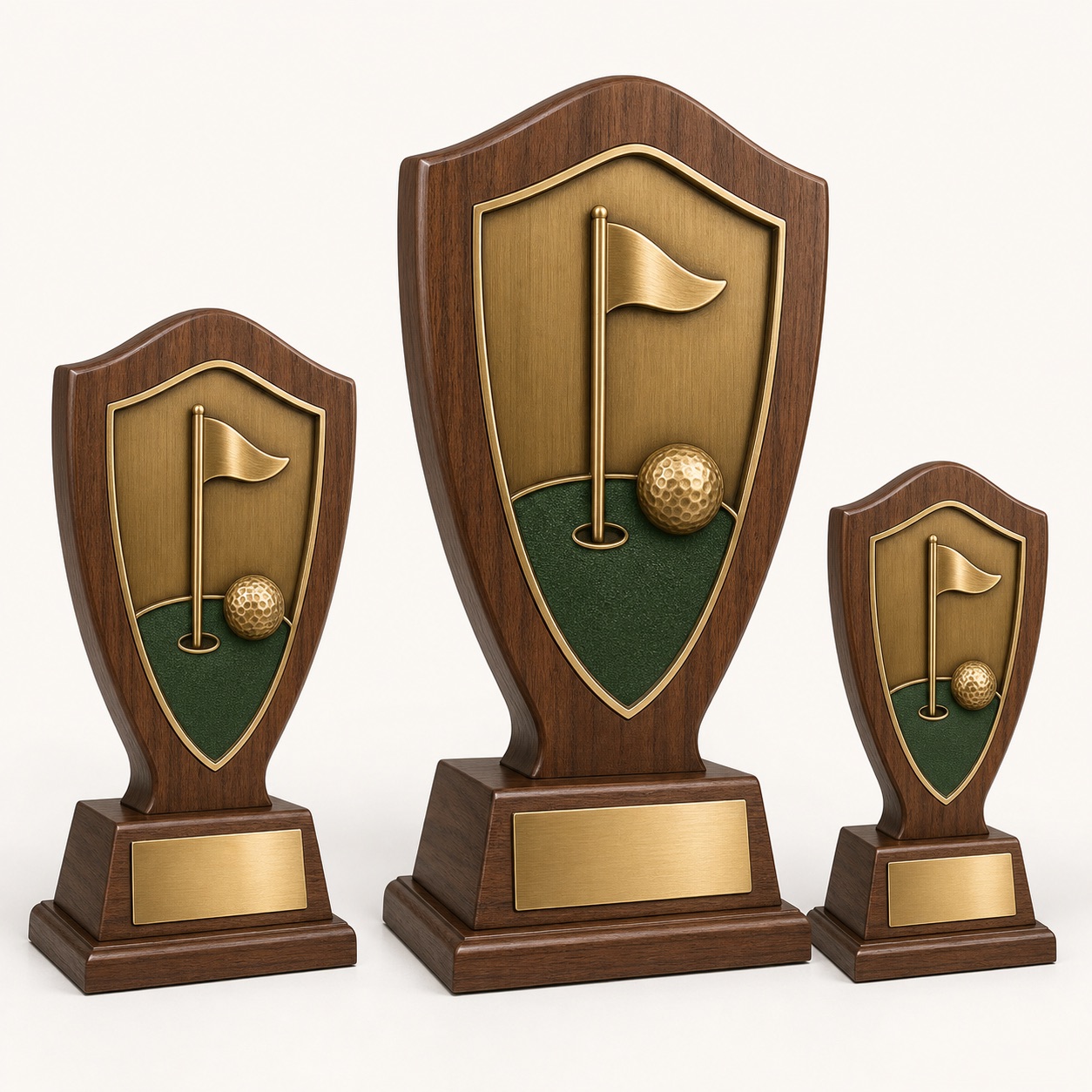 Cúp golf gỗ Golf Heritage Shield Quà Việt